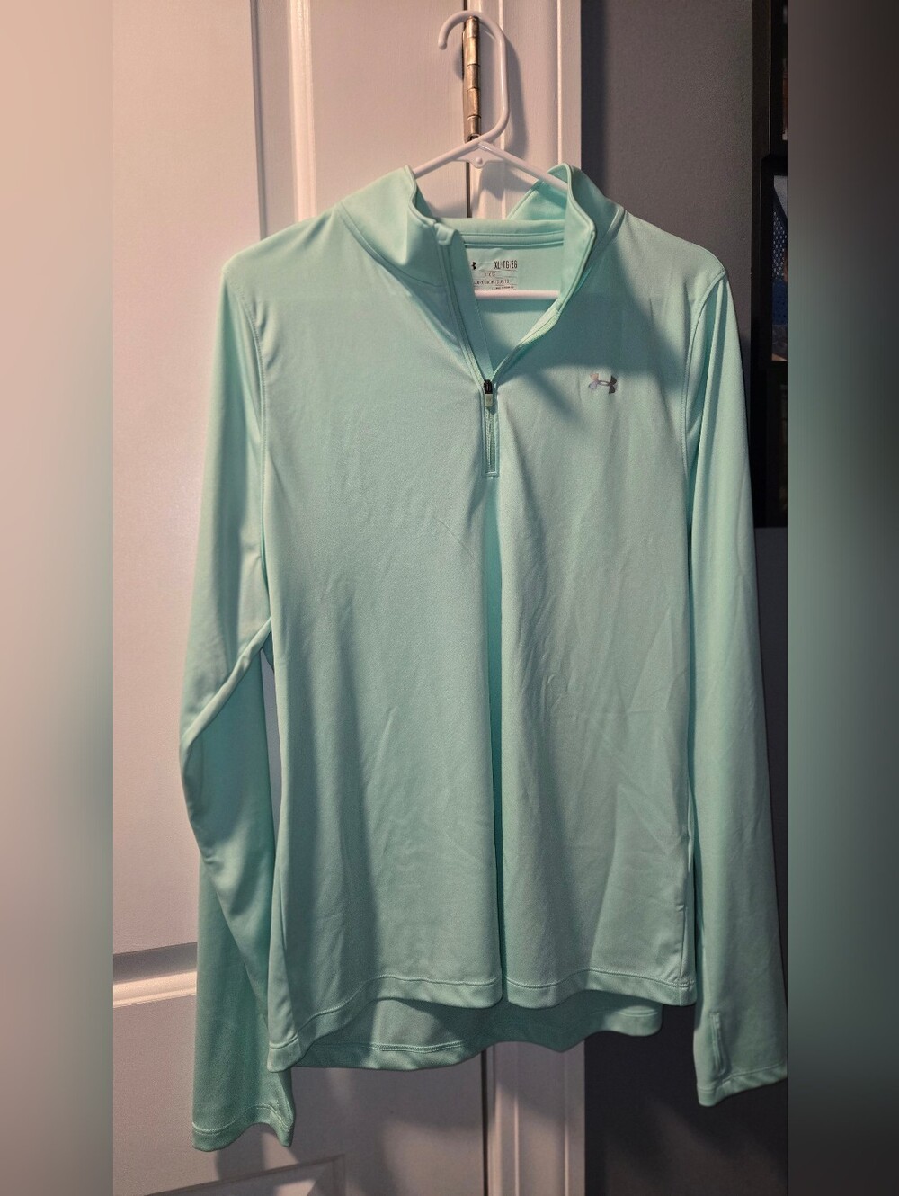 Under Armour Mint Green Half-Zip Performance Top
